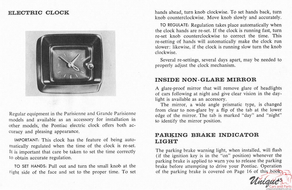 1966 Pontiac Canadian Owners Manual Page 1